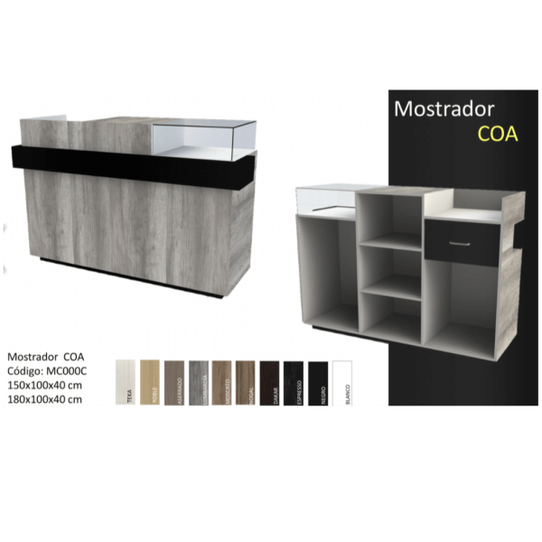 Countertop Display Cases / Commercial Showcase / Racks full vision/ Model Coa